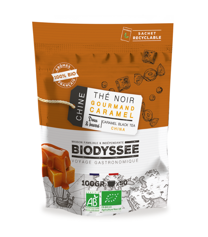 Thé Noir Gourmand Caramel Bio - 100g