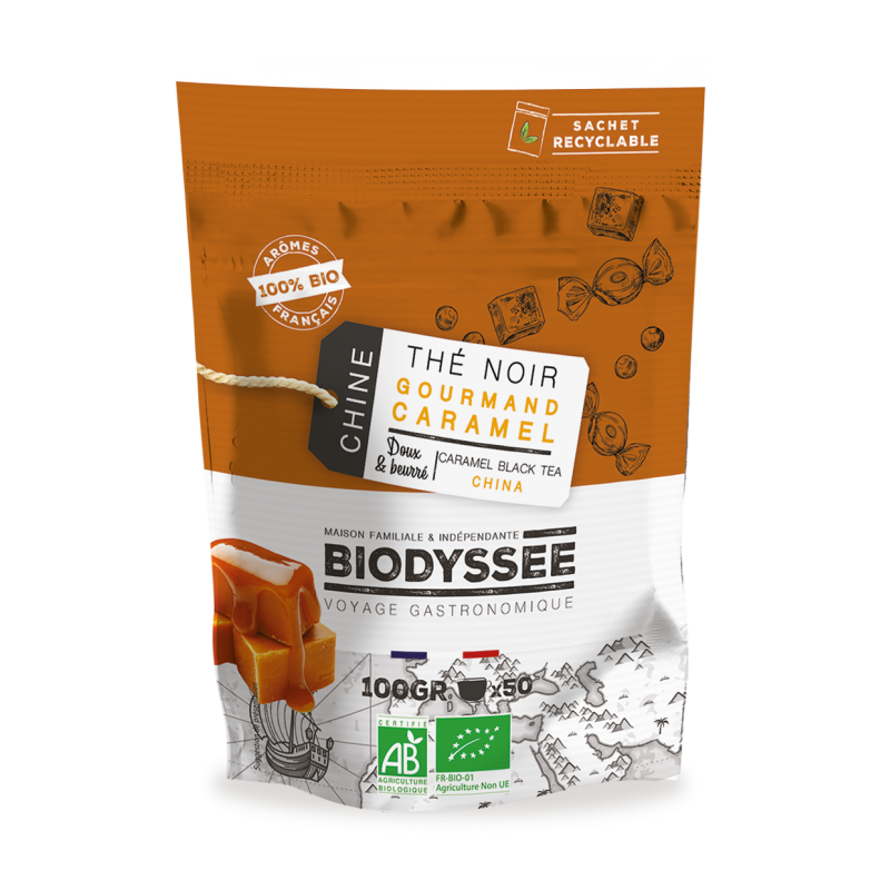 Thé Noir Gourmand Caramel Bio - 100g