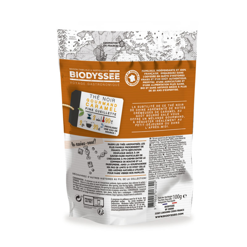 Thé Noir Gourmand Caramel Bio - 100g
