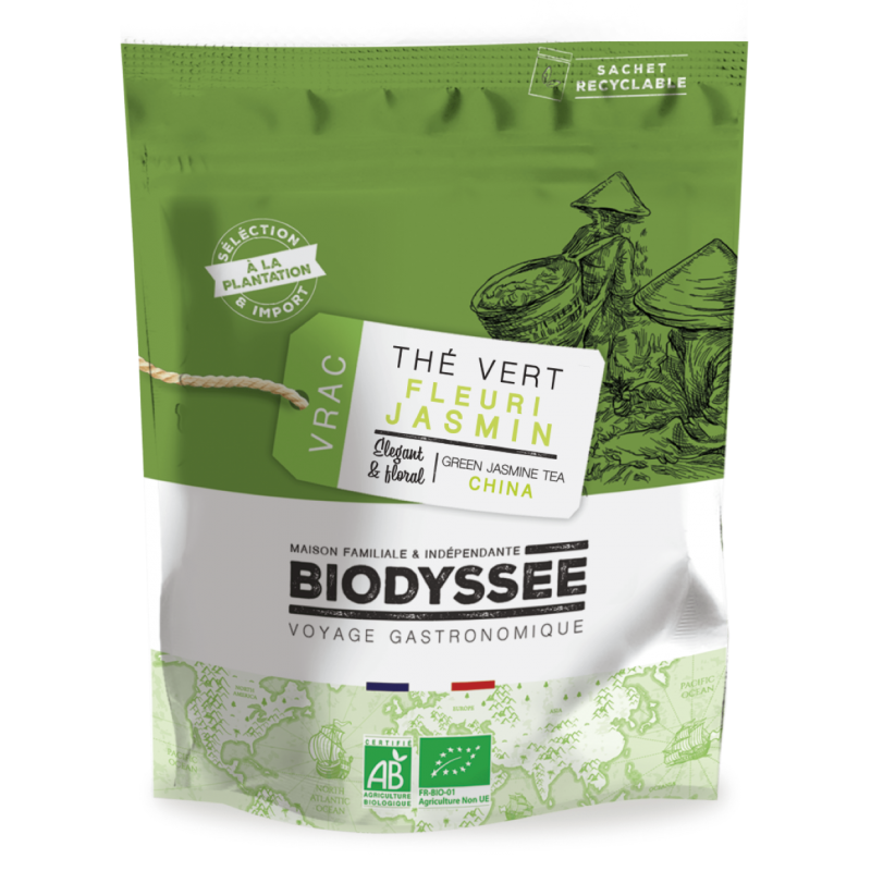 Thé Vert Fleuri Jasmin Bio de Chine - Vrac 1kg