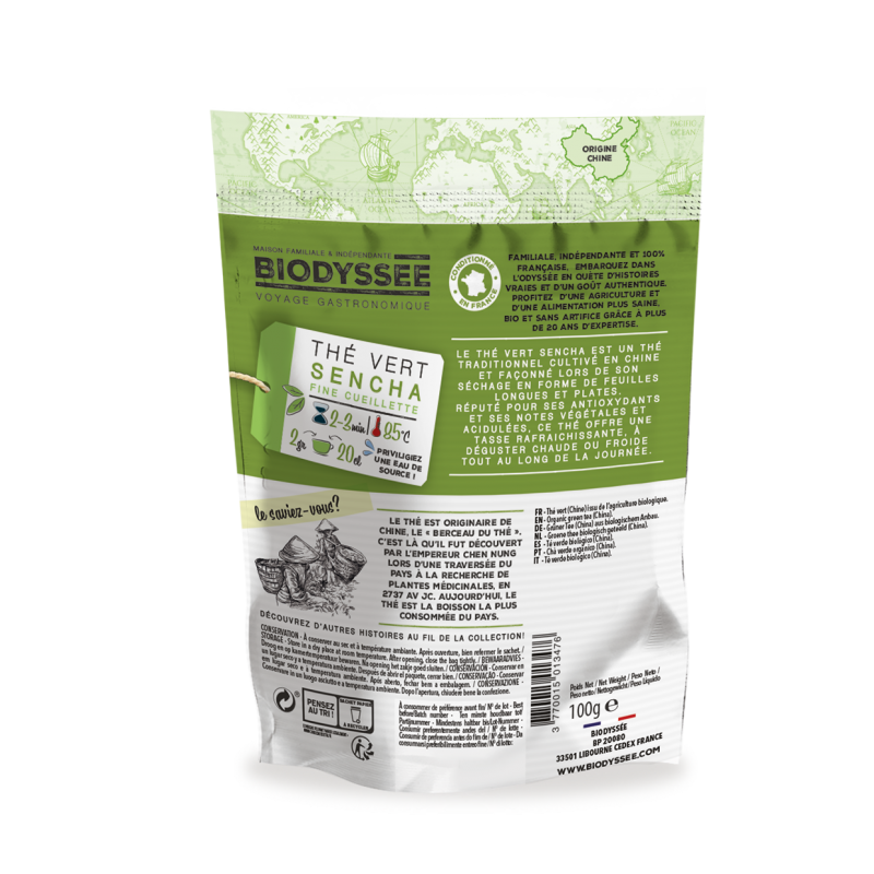 Thé Vert Sencha Bio de Chine - 100g