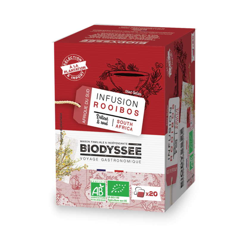 Rooibos Nature d'Afrique du Sud - 20 sachets