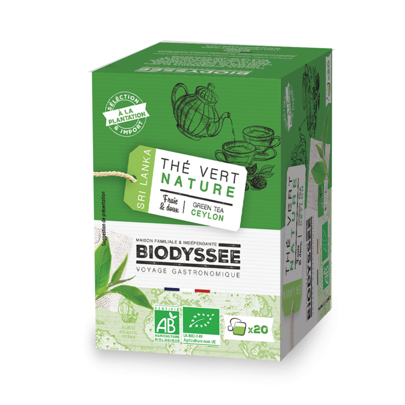 Thé Vert Nature Bio du Sri Lanka - 20 sachets