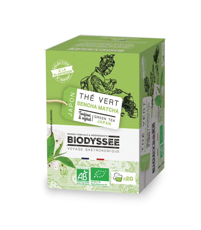 Thé vert Sencha Matcha Bio du Japon - 20 sachets