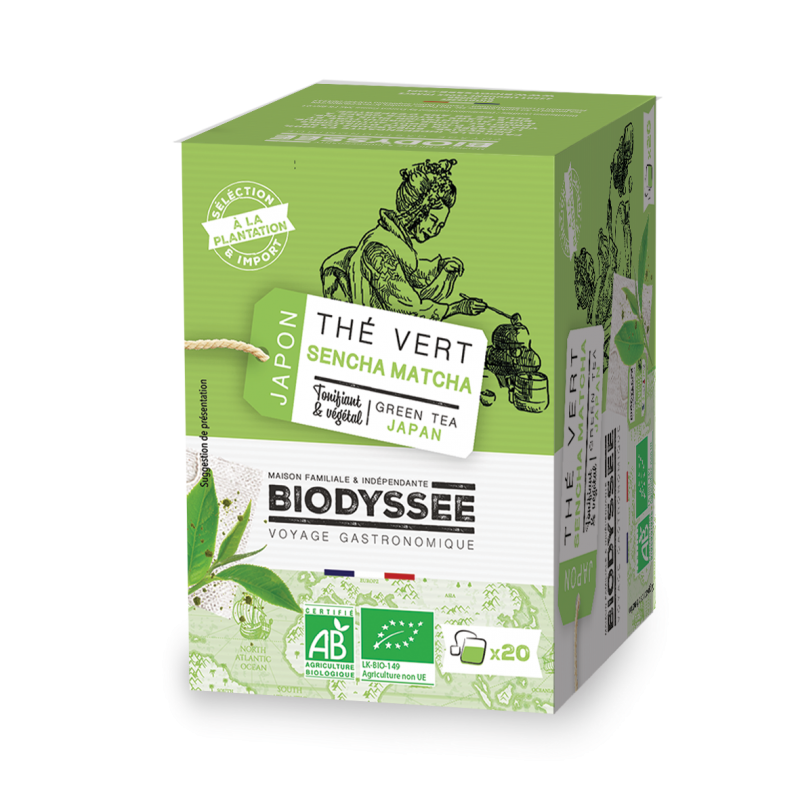 Thé vert Sencha Matcha Bio du Japon - 20 sachets