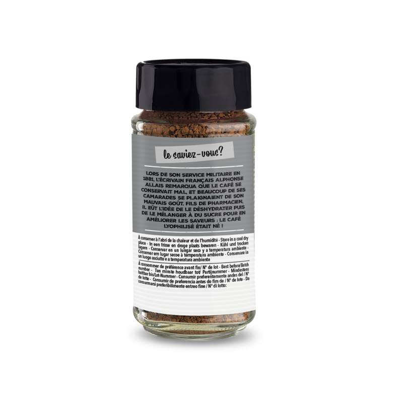 Café Instantané Médium 100% Arabica Bio - 100g