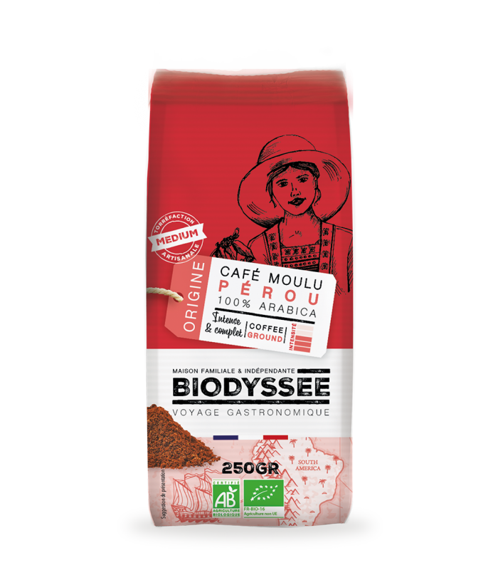 Café Moulu Pérou 100% Arabica Bio - 250g
