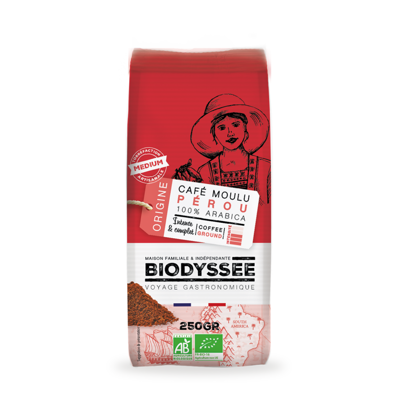 Café Moulu Pérou 100% Arabica Bio - 250g