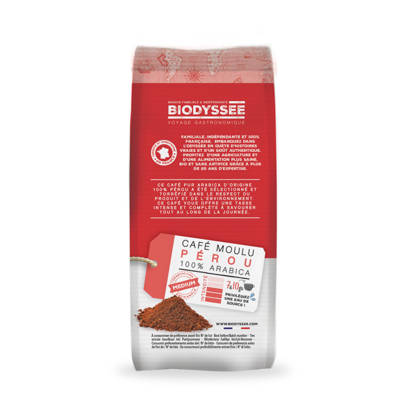 Café Moulu Pérou 100% Arabica Bio - 250g