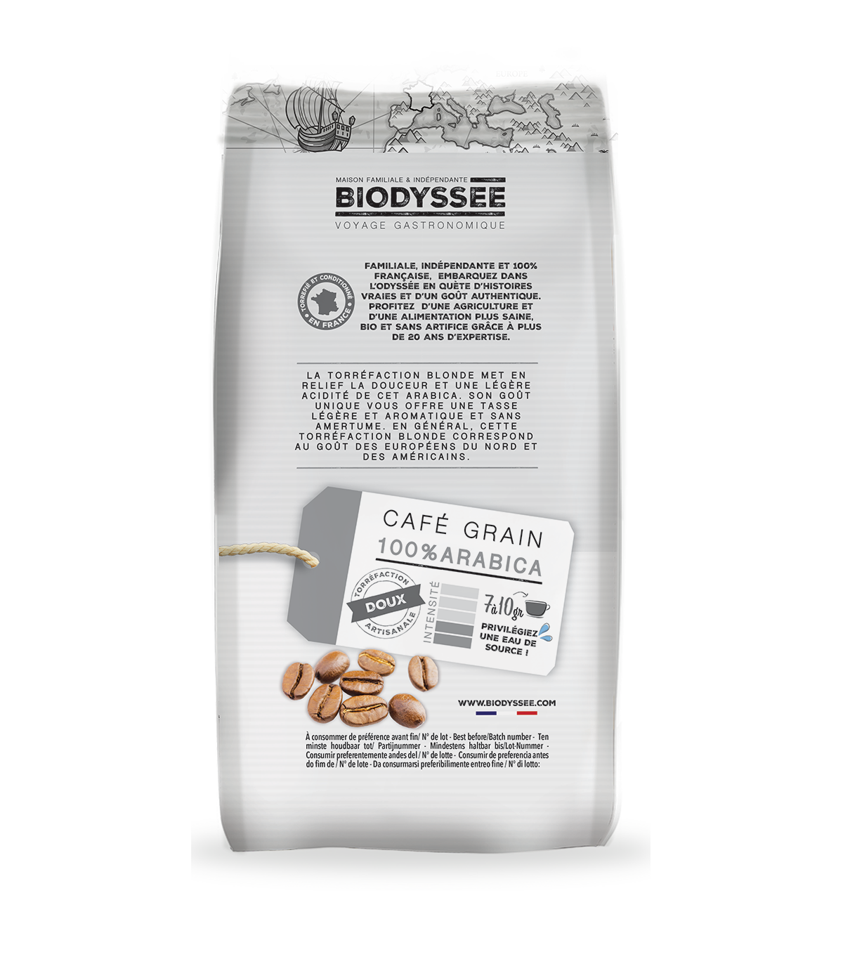 Biodyssée -- Café grain origine 100% arabica bio (origine Brésil) - 1 –  Aventure bio