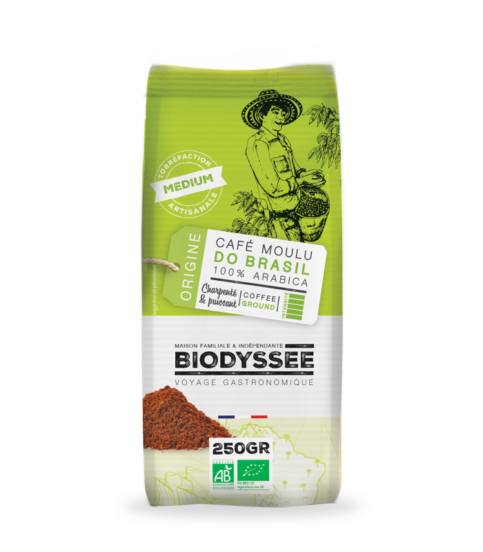 Café Moulu Brésil 100% Arabica Bio - 250g