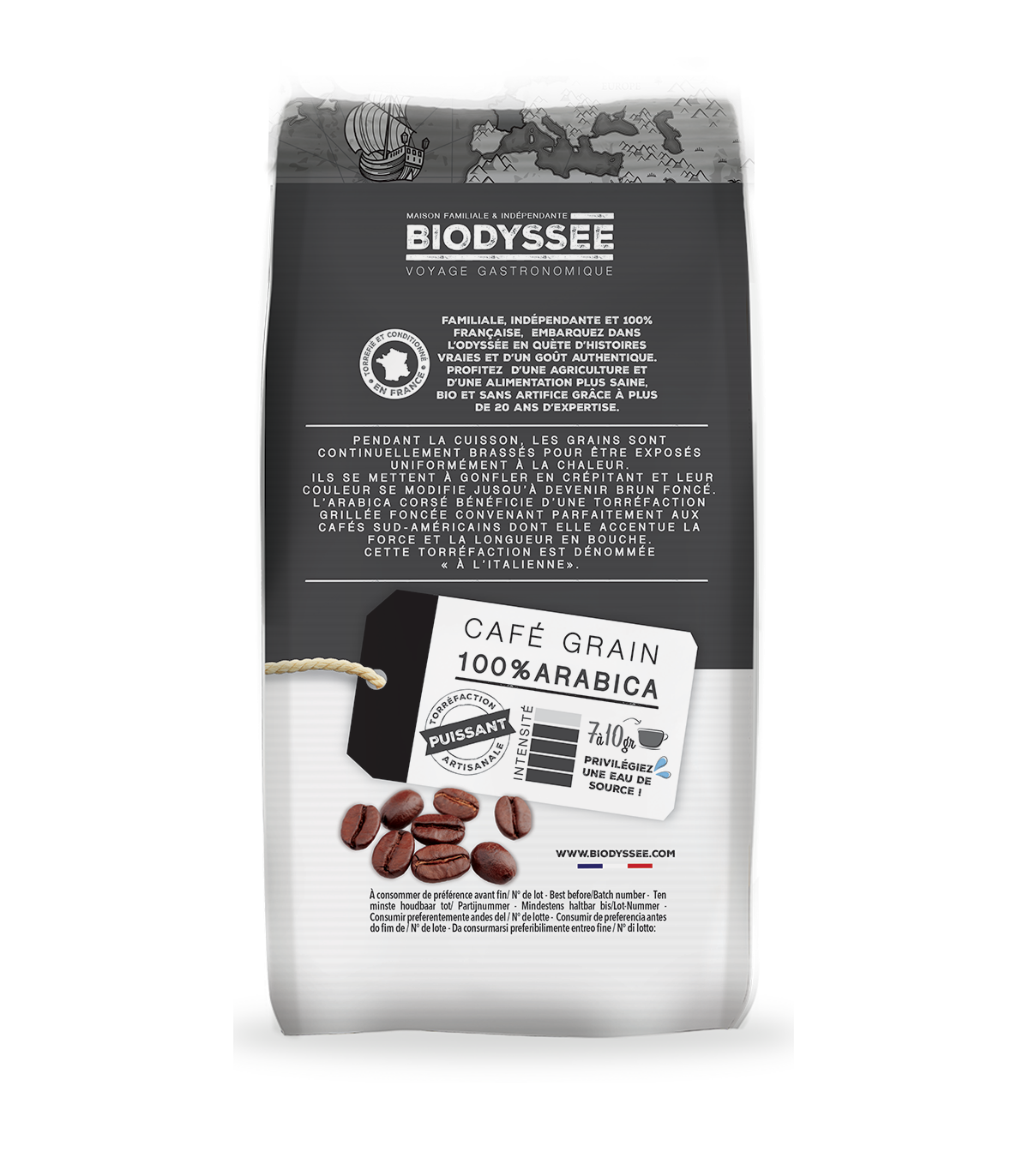 Biodyssée -- Café grain décaféiné arabica bio (origine Mexique) - 1 kg –  Aventure bio