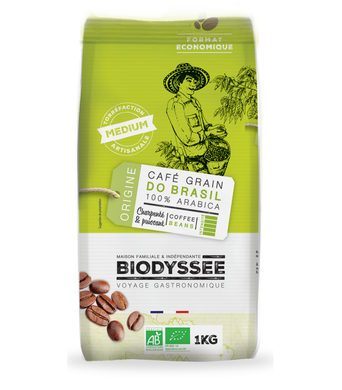 Café Grain Brésil 100% Arabica Bio - 1kg