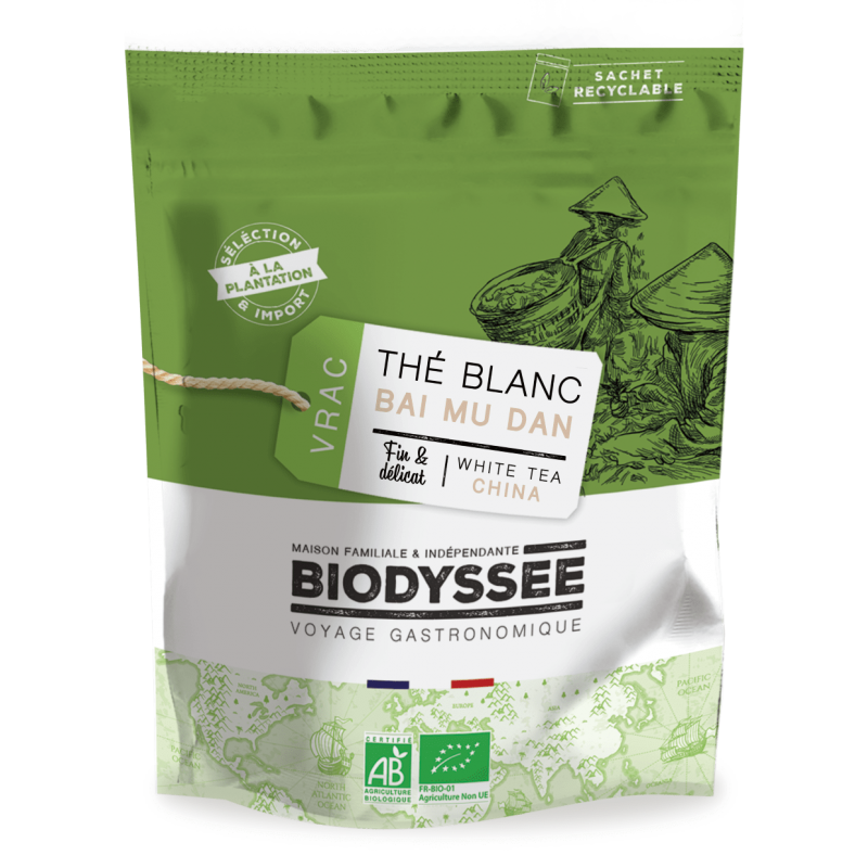 Thé Blanc Bai Mu Dan Bio de Chine - Vrac 400g