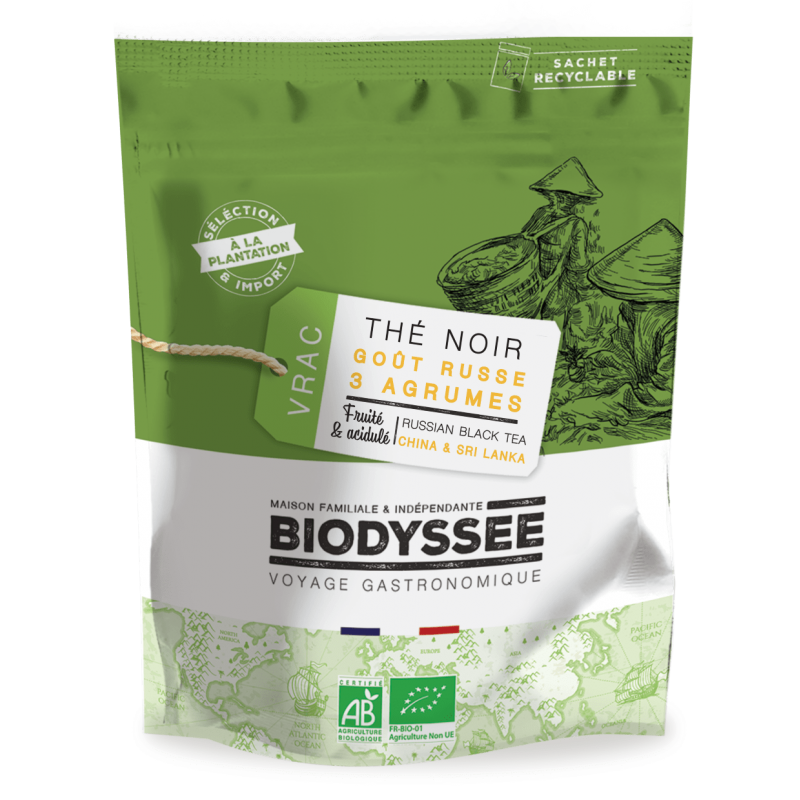 Thé Noir Goût Russe aux 3 Agrumes Bio - Vrac 800g