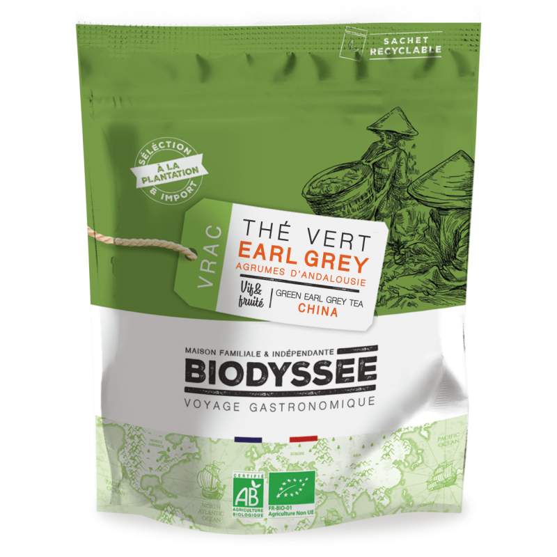 Thé Vert Earl Grey aux Agrumes d'Andalousie Bio - Vrac 800g