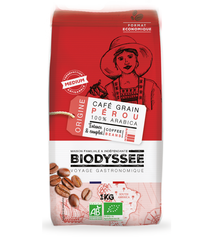 Café Grain Pérou 100% Arabica Bio - 1kg