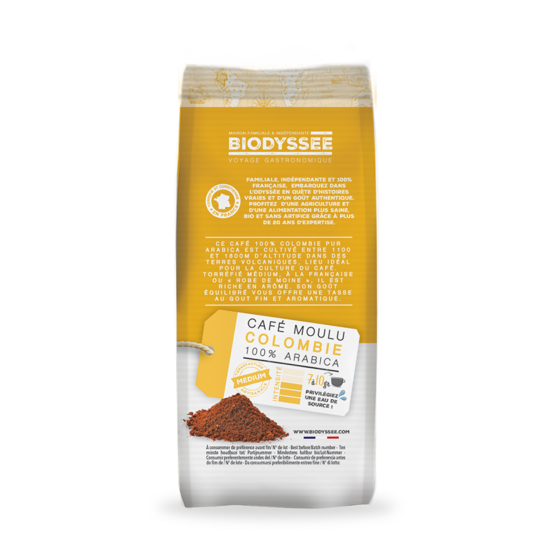 Café Moulu Colombie 100% Arabica Bio - 250g