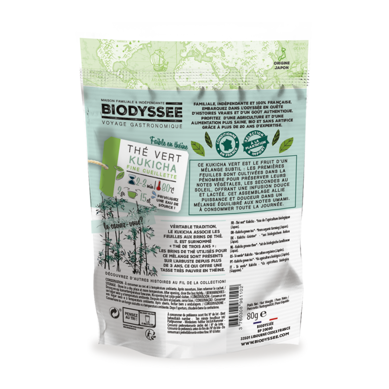 Thé Vert|Kukicha Vert du Japon Bio