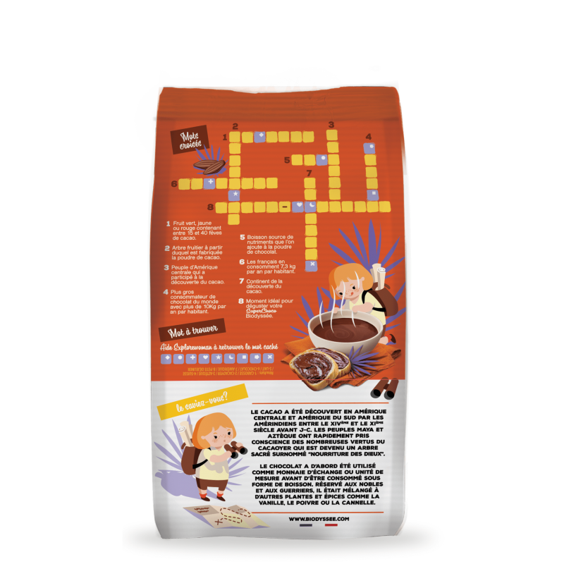 Poudre de cacao bio et sucre de canne blond bio - 800g