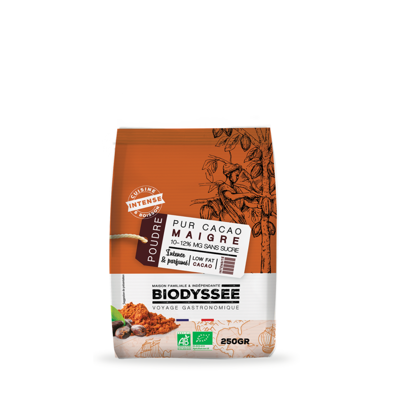 Poudre de Pur Cacao Maigre Bio - 250g