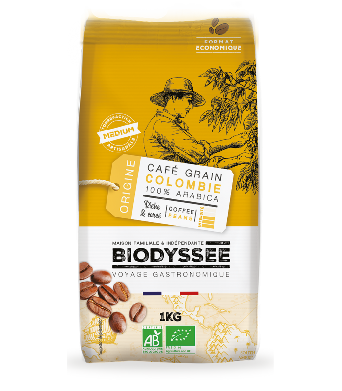 Café Grain Colombie 100% Arabica Bio - 1kg