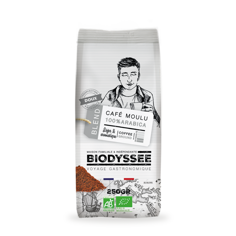 Café Moulu Doux 100% Arabica Bio - 250g