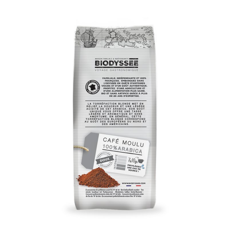 Café Moulu Doux 100% Arabica Bio - 250g