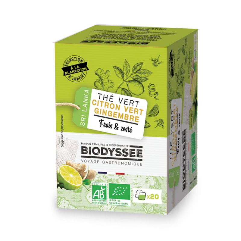 Thé Vert|Citron Vert Gingembre Bio