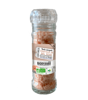 Moulin Cristaux de sel rose bio des Pyrénées - 90g
