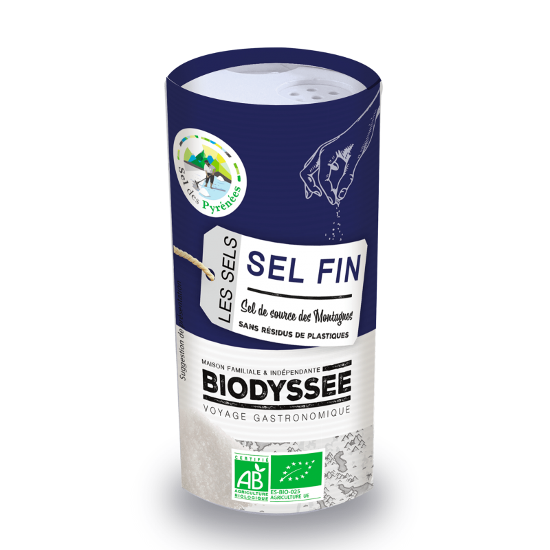 Flacon de Sel Fin Bio des Pyrénées - 250g
