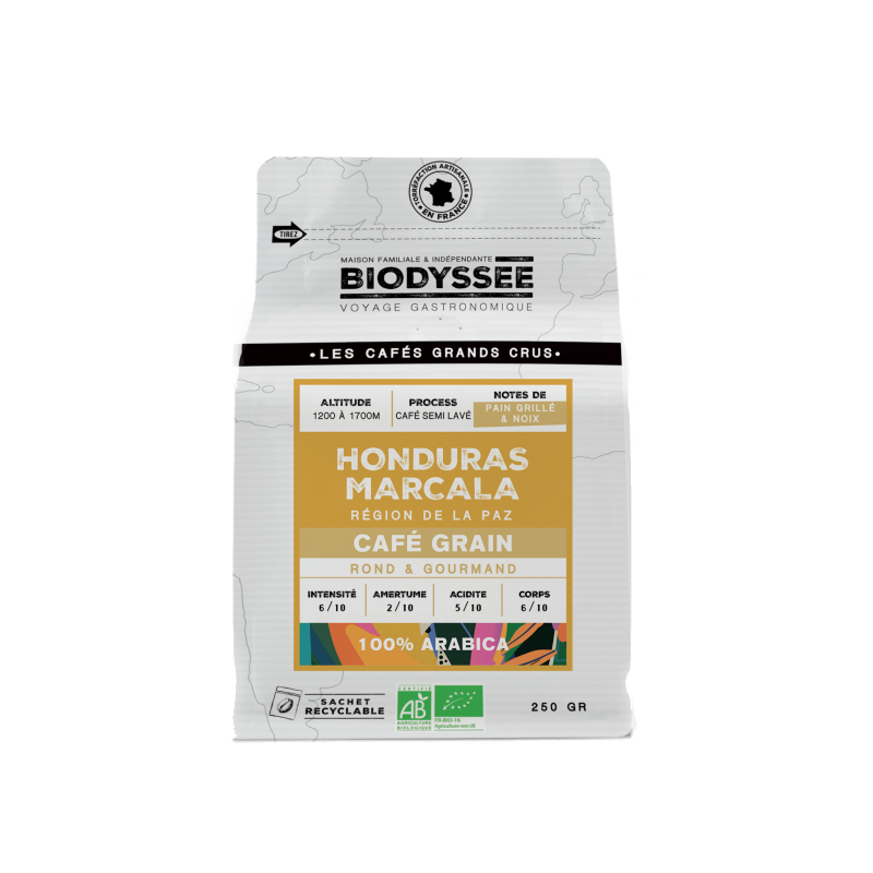 Café de spécialité en grain du Honduras pur arabica bio - 250g
