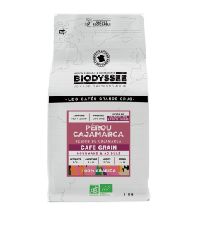 Café de spécialité en grain du Pérou pur arabica bio - 250g