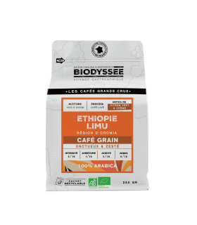 Café de spécialité en grain d’Éthiopie pur arabica bio - 1kg