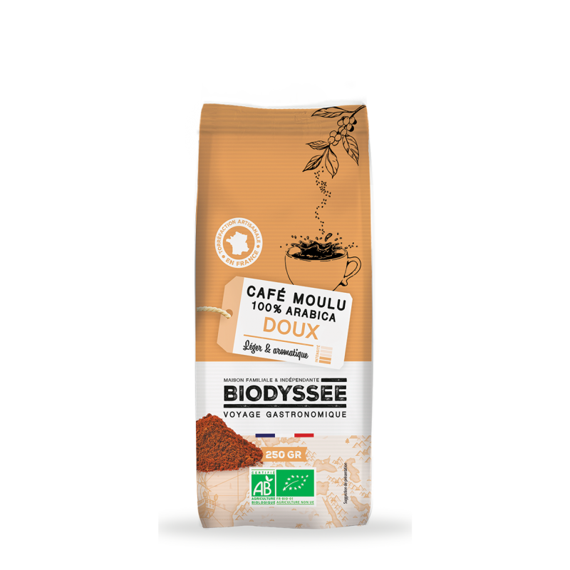 Café Moulu Doux 100% Arabica Bio - 250g