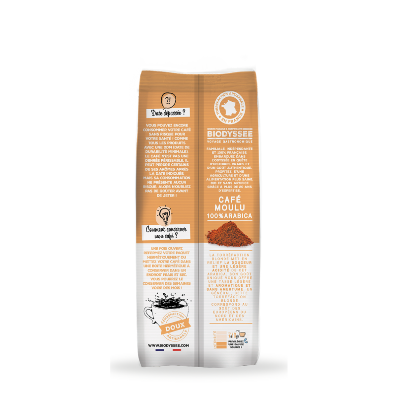 Café Moulu Doux 100% Arabica Bio - 250g