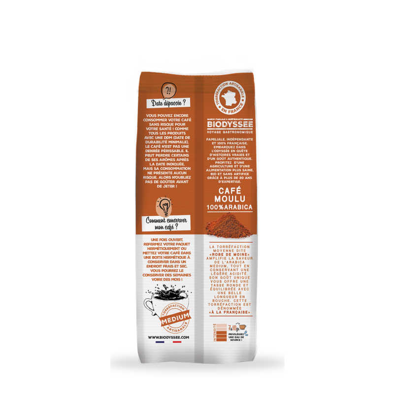 Café Moulu Blend Médium 100% Arabica Bio - 250g