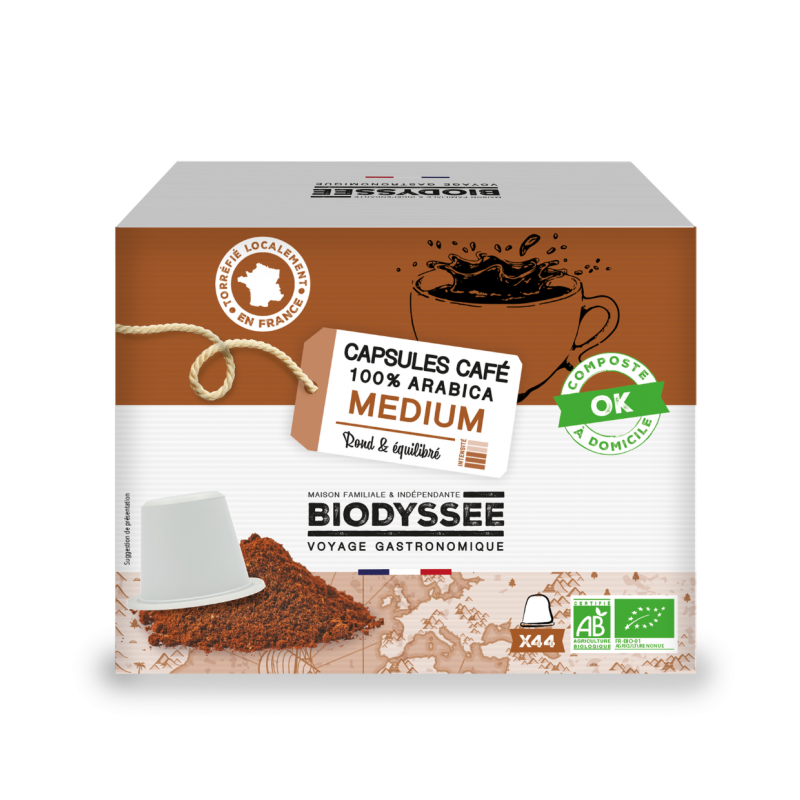 Capsule Compatible Nespresso®|Café Medium 100% Arabica Bio