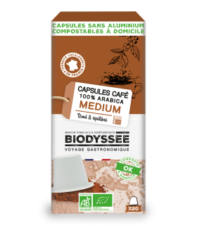 Capsule Compatible Nespresso®|Café Medium 100% Arabica Bio