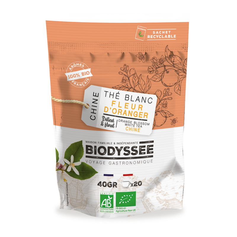 Thé Blanc Fleur d'Oranger Bio - 40g