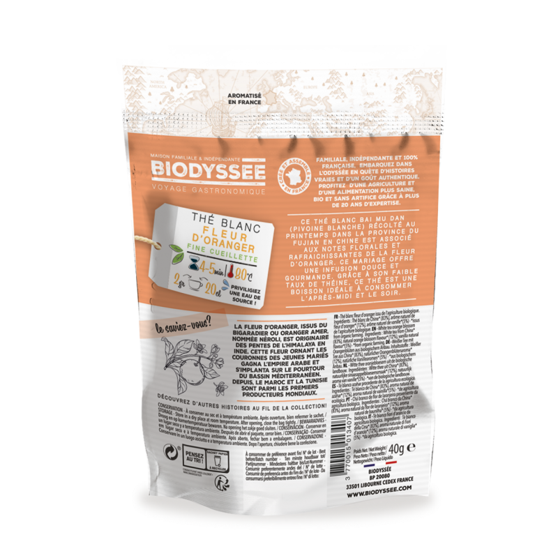 Thé Blanc Fleur d'Oranger Bio - 40g