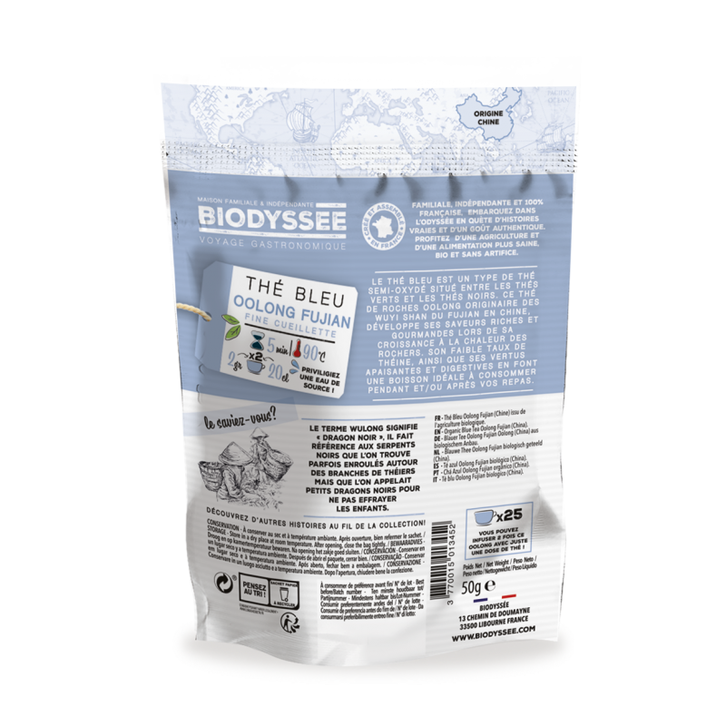 Thé Bleu Oolong Bio de Chine - 50g
