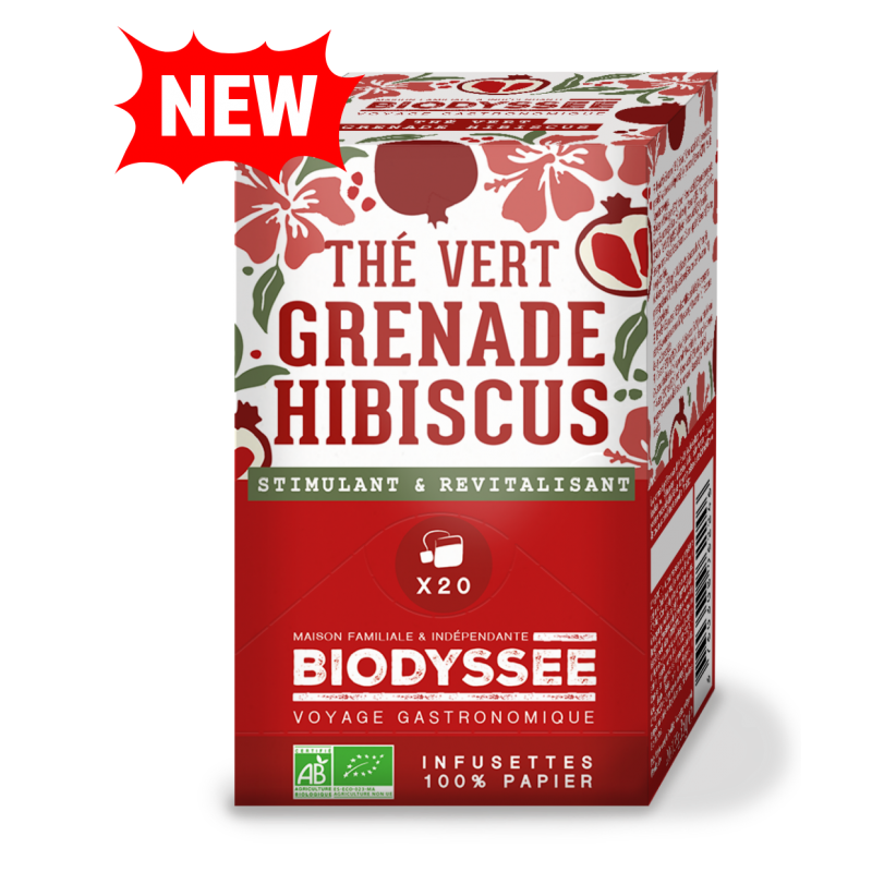 Thé Vert|Grenade et Hibiscus Bio