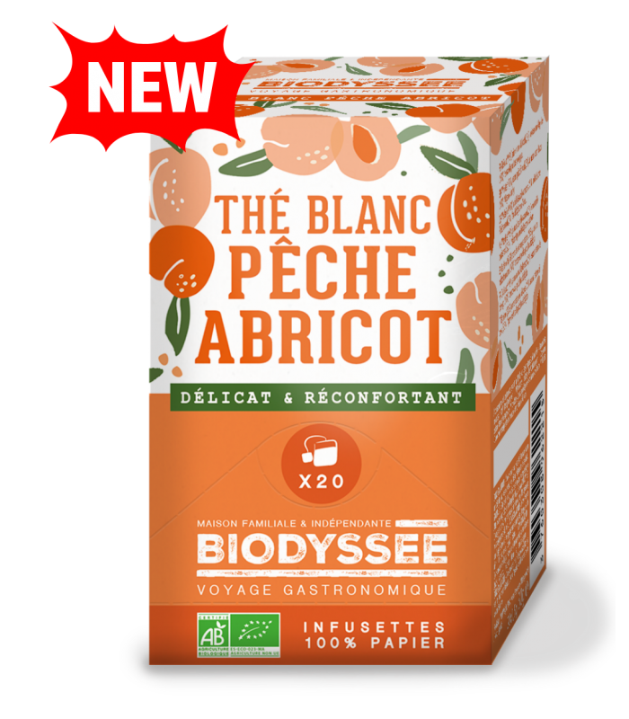 thé blanc pêche abricot bio