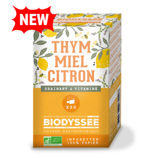infusion thym, miel et citron bio
