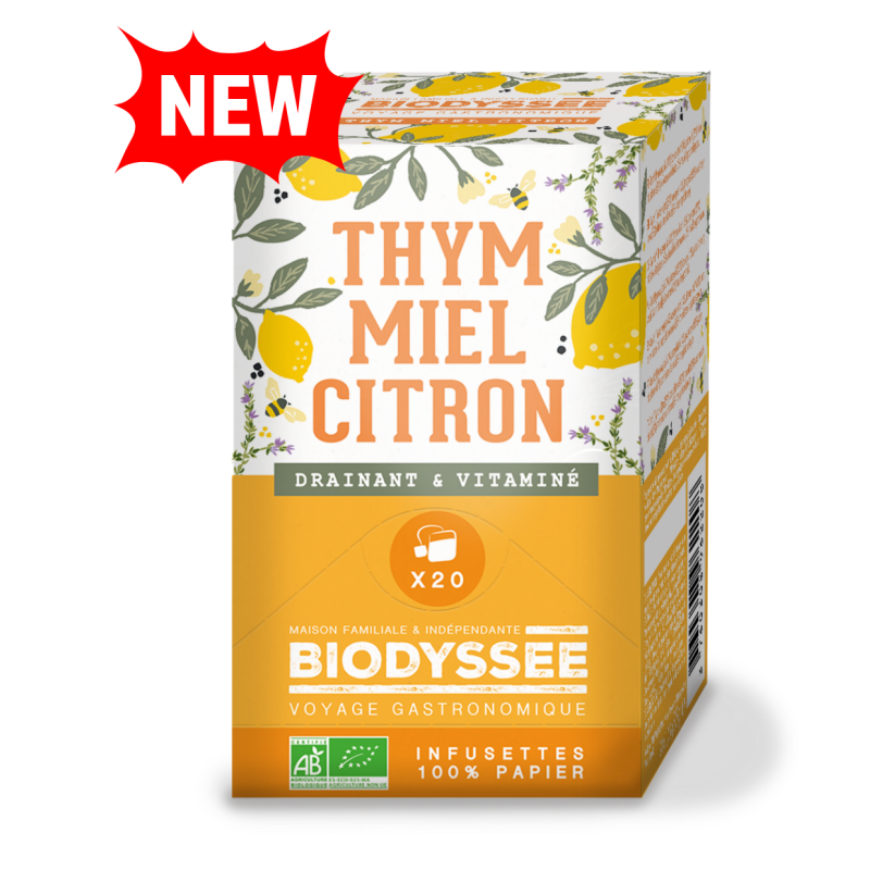 infusion thym, miel et citron bio