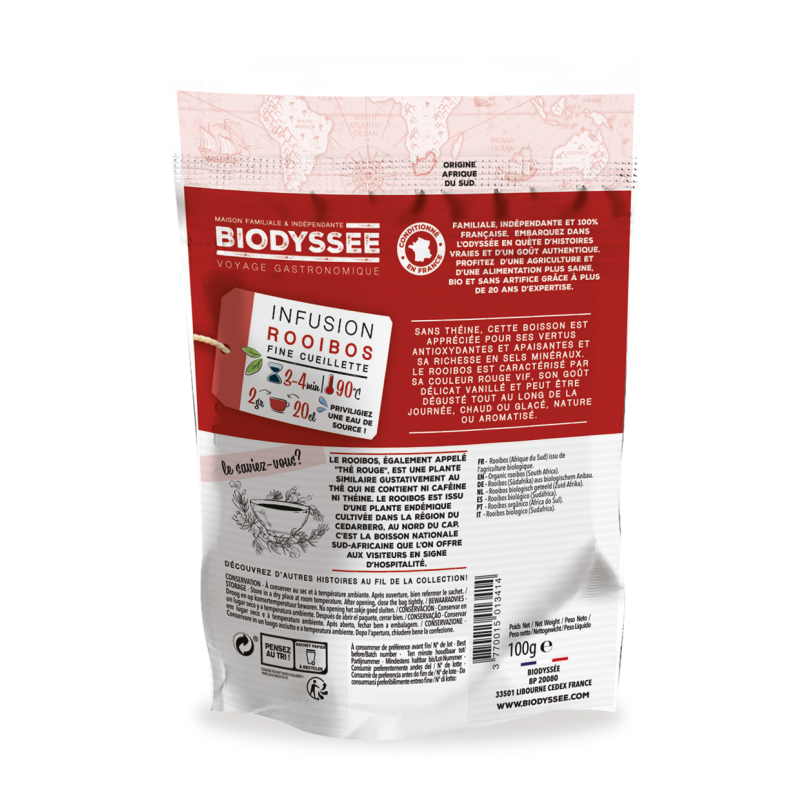 Rooibos Nature Bio d'Afrique du Sud - 100g