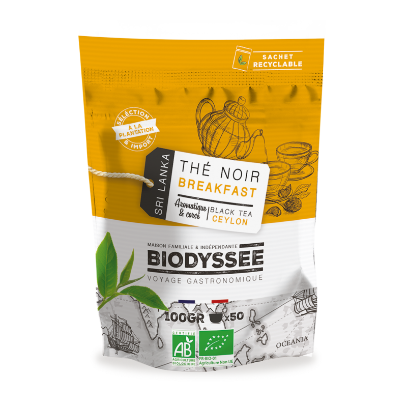 Thé Noir Breakfast Bio du Sri Lanka - 100g