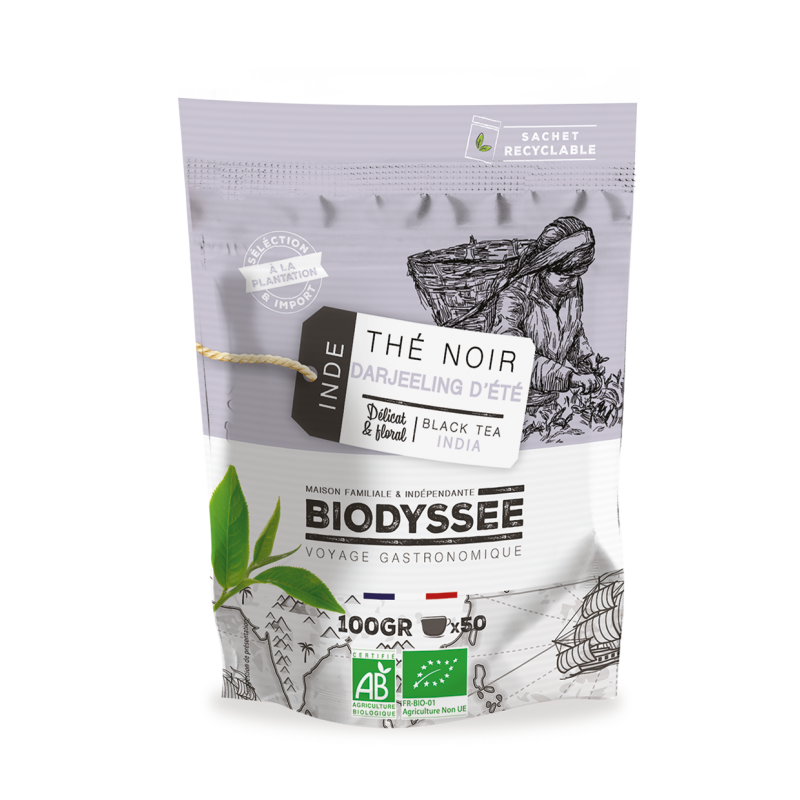 Thé Noir Darjeeling Bio d'Inde - 100g